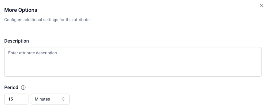 Time period configuration set to 15 minutes for page view counter