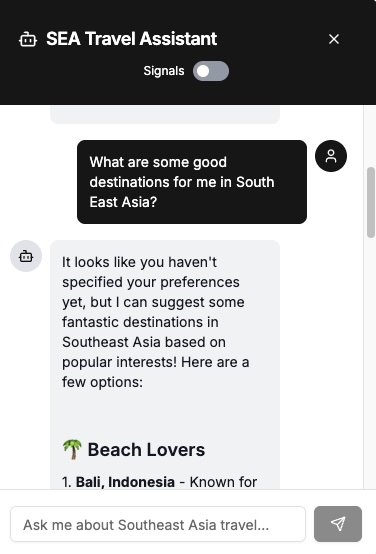 Chat widget without personalization