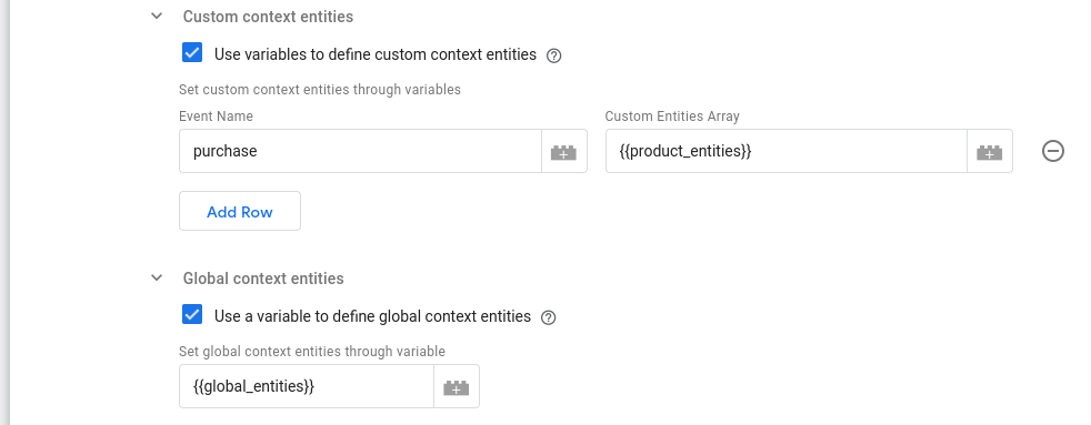 context entities settings example B