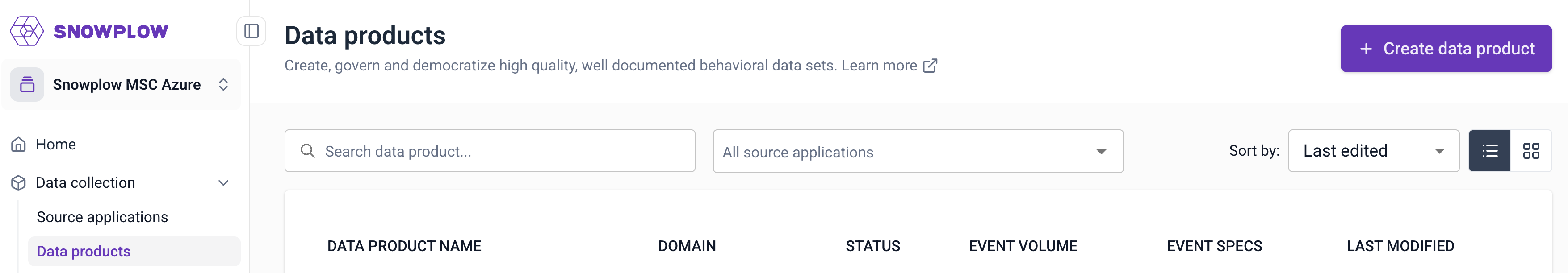 Create data product