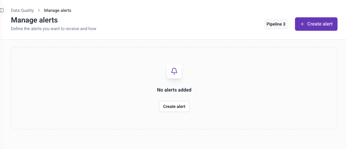 Create alert form