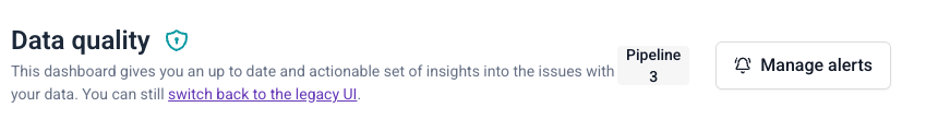 Data Quality Dashboard overview