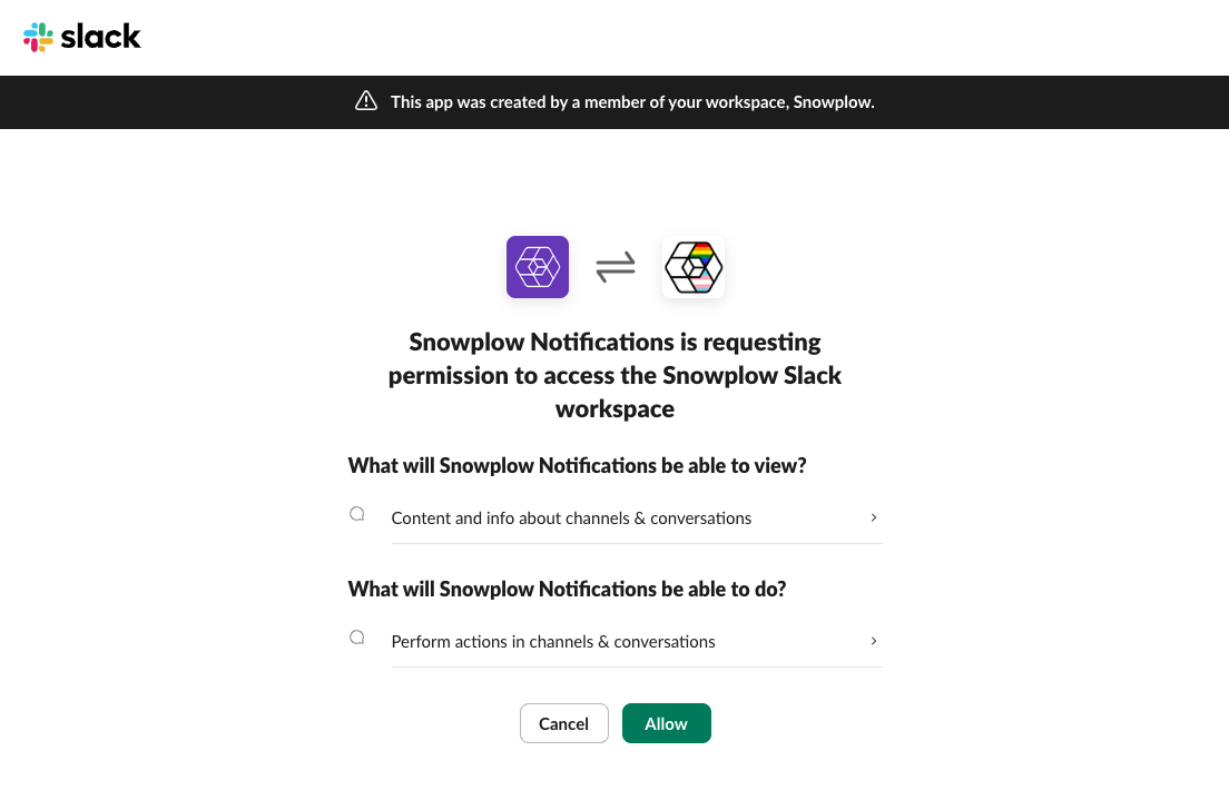 Slack consent