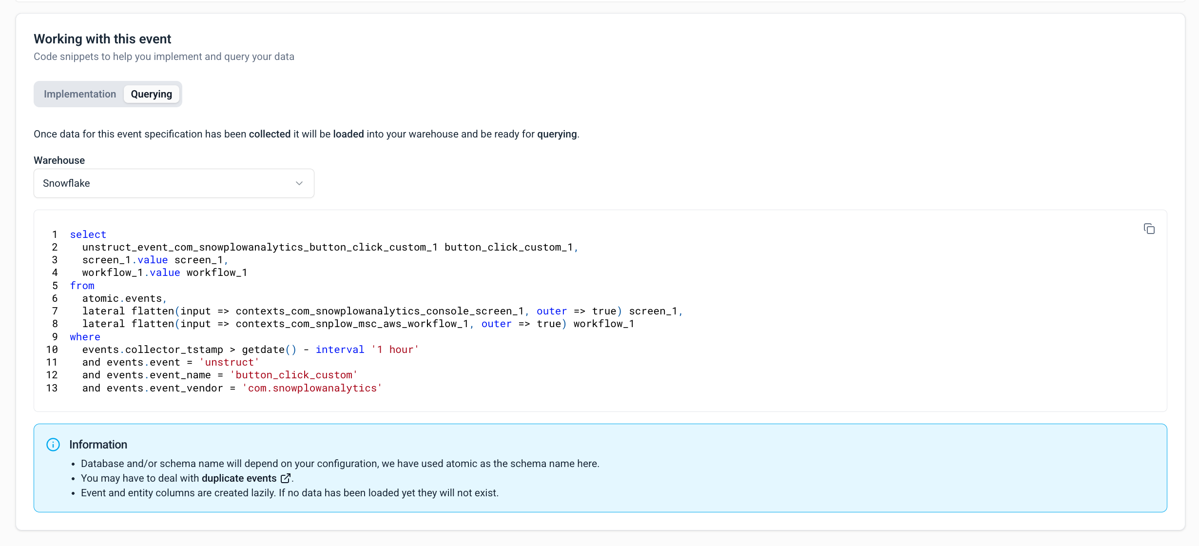 Querying SQL examples
